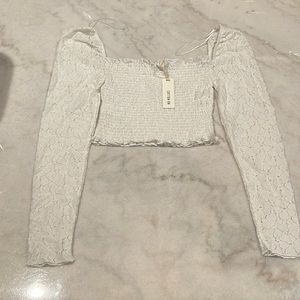 Long Sleeve Off Shoulder Crop top